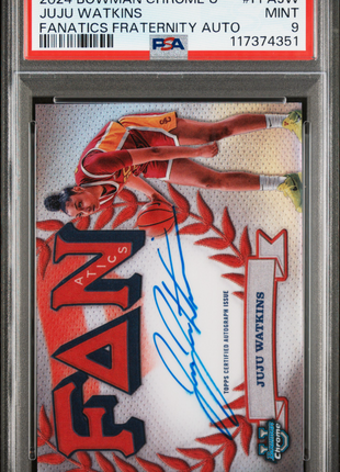 2024 Bowman Chrome University Fanatics Fraternity Autographs Juju Watkins #FFAJW PSA 9