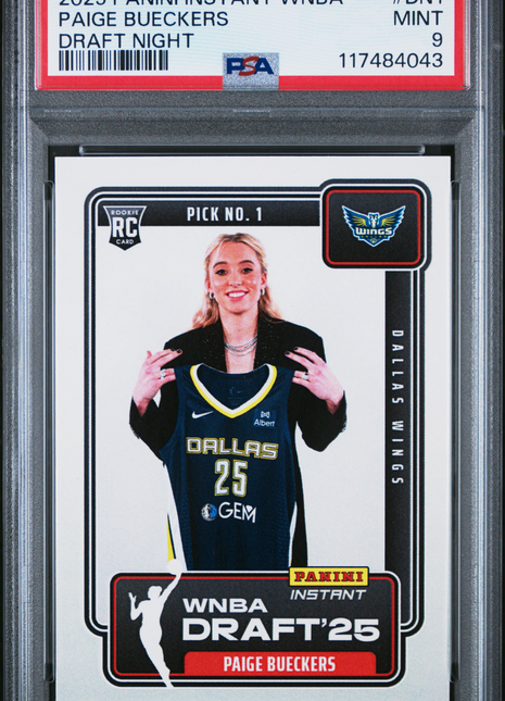 2025 Panini Instant WNBA Draft Night Paige Bueckers #DN1 PSA 9