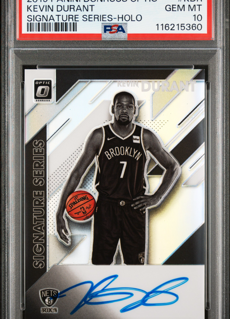 2019 Panini Donruss Optic Signature Series Kevin Durant Holo #KDR PSA 10