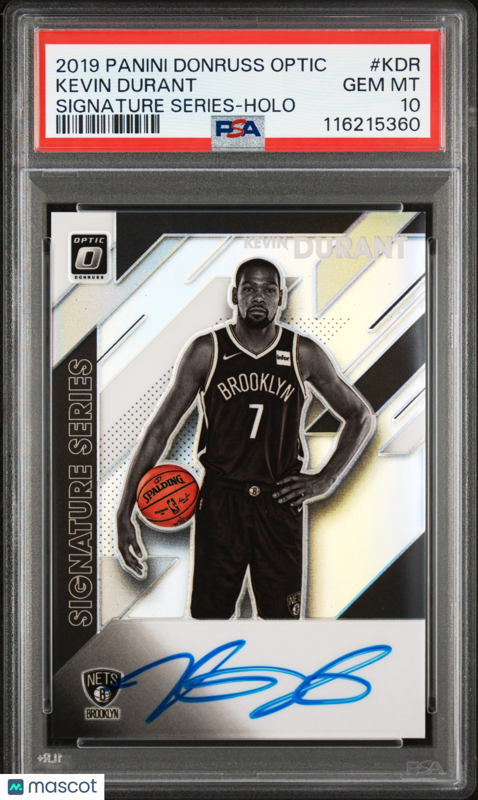 2019 Panini Donruss Optic Signature Series Kevin Durant Holo #KDR PSA 10