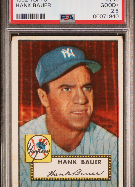 1952 Topps Hank Bauer PSA 2.5