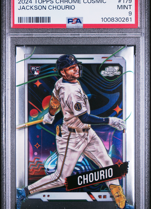 2024 Topps Chrome Cosmic Jackson Chourio Rookie PSA 9 2024 Topps Chrome Cosmic Jackson Chourio #179 PSA 9