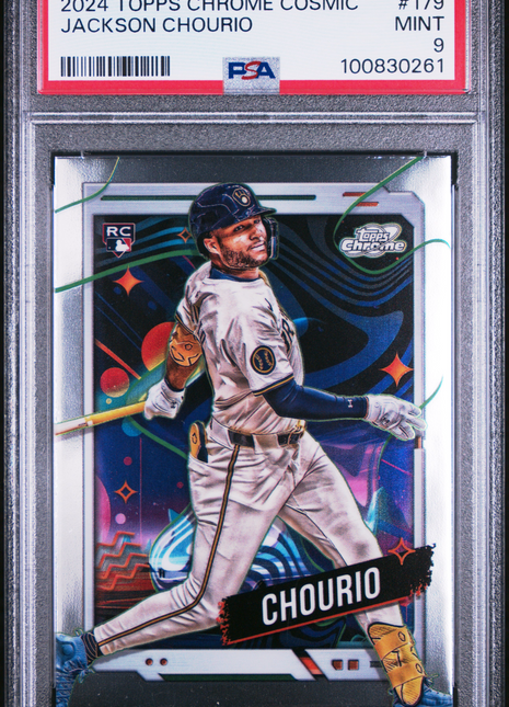 2024 Topps Chrome Cosmic Jackson Chourio Rookie PSA 9 2024 Topps Chrome Cosmic Jackson Chourio #179 PSA 9