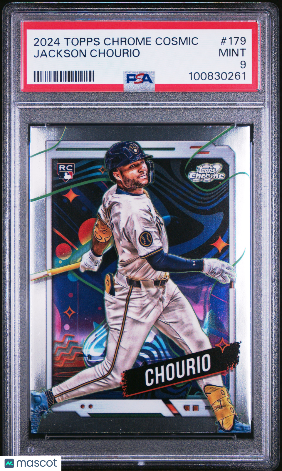 2024 Topps Chrome Cosmic Jackson Chourio Rookie PSA 9 2024 Topps Chrome Cosmic Jackson Chourio #179 PSA 9