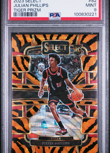 2023 Select Julian Phillips Concourse Tiger PSA 9 2023 Panini Select Julian Phillips Tiger Prizm #82 PSA 9