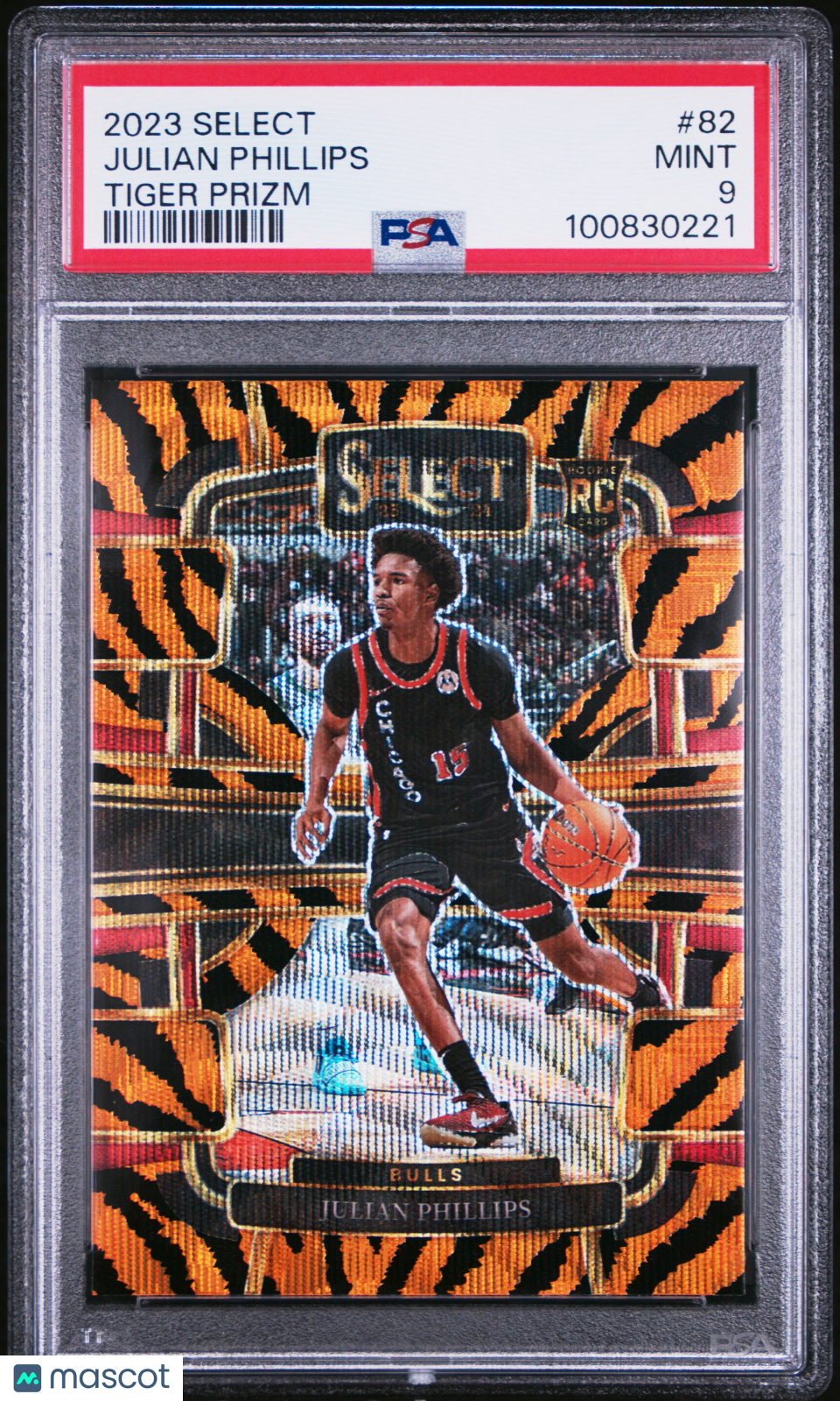 2023 Select Julian Phillips Concourse Tiger PSA 9 2023 Panini Select Julian Phillips Tiger Prizm #82 PSA 9