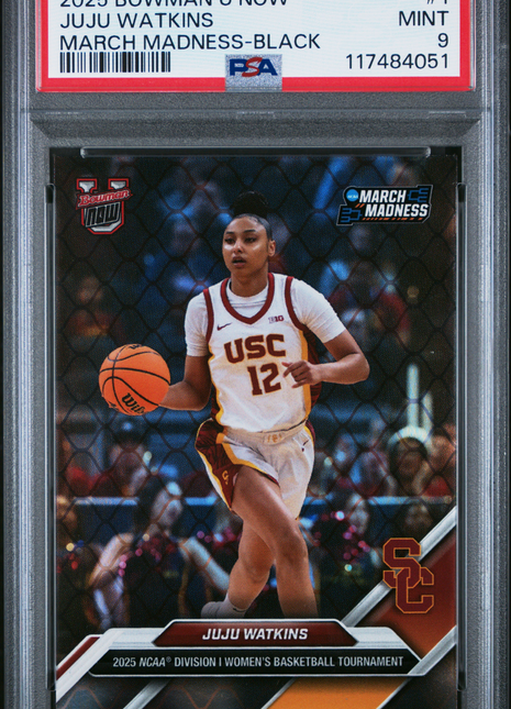 2025 Bowman U Now March Madness Juju Watkins Black #1 PSA 9