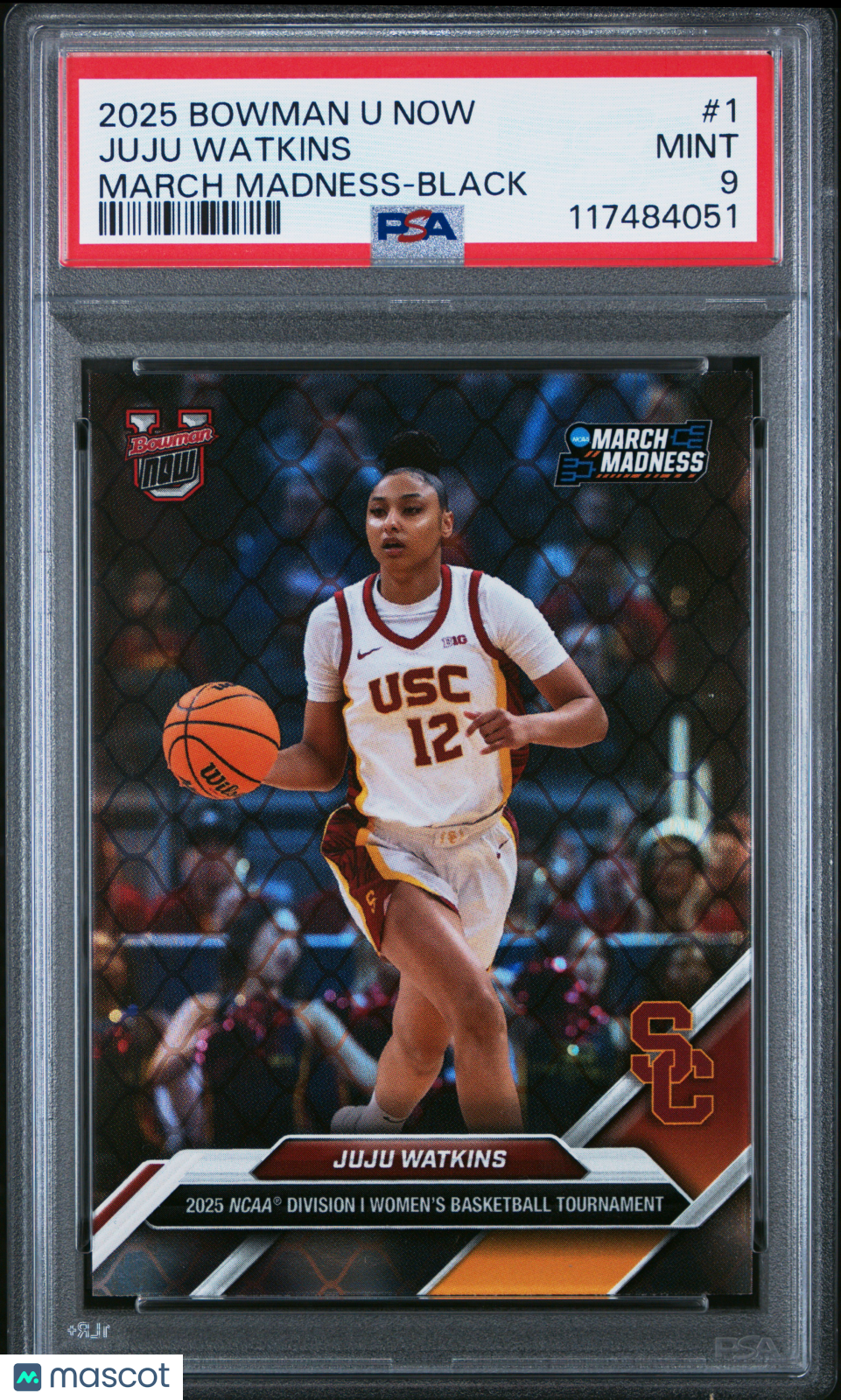 2025 Bowman U Now March Madness Juju Watkins Black #1 PSA 9