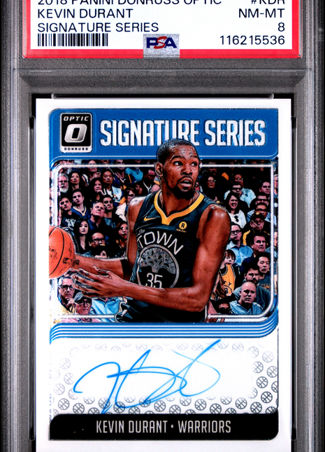 2018 Panini Donruss Optic Signature Series Kevin Durant #KDR PSA 8