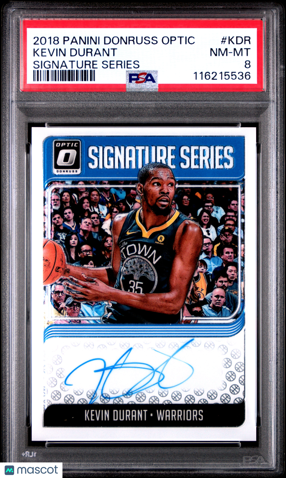 2018 Panini Donruss Optic Signature Series Kevin Durant #KDR PSA 8