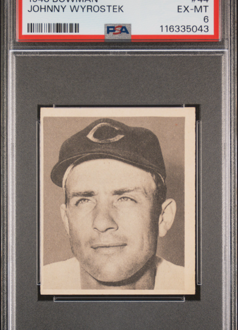 1948 Bowman Johnny Wyrostek #44 PSA 6