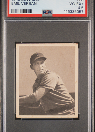 1948 Bowman Emil Verban #28 PSA 4.5