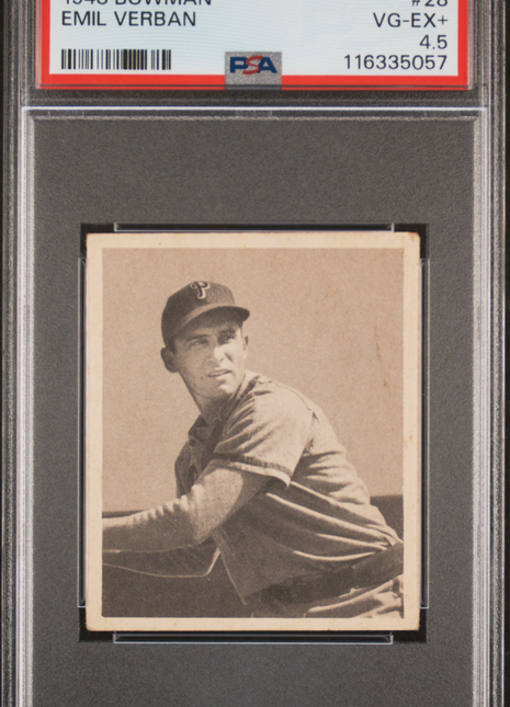 1948 Bowman Emil Verban #28 PSA 4.5