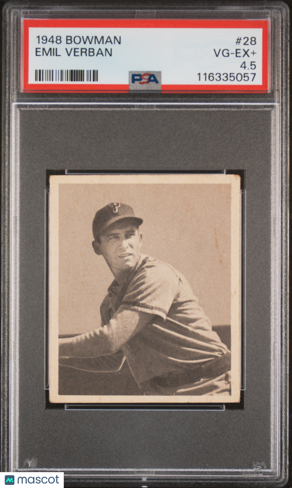 1948 Bowman Emil Verban #28 PSA 4.5