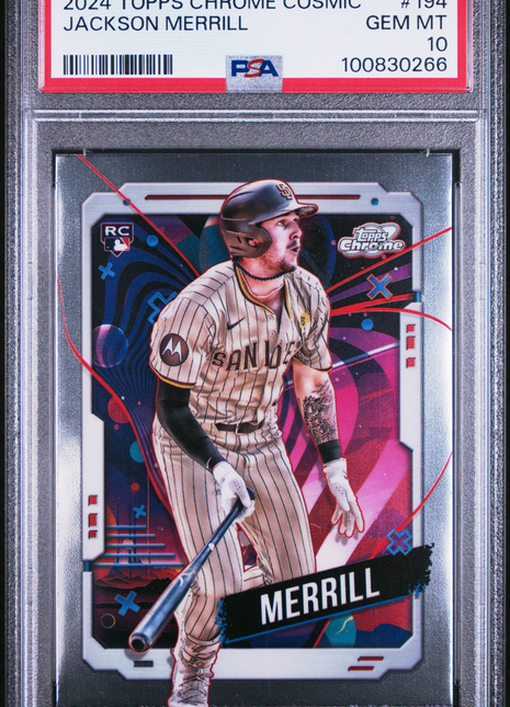 2024 Topps Chrome Cosmic Jackson Merrill Rookie PSA 10 2024 Topps Chrome Cosmic Jackson Merrill #194 PSA 10