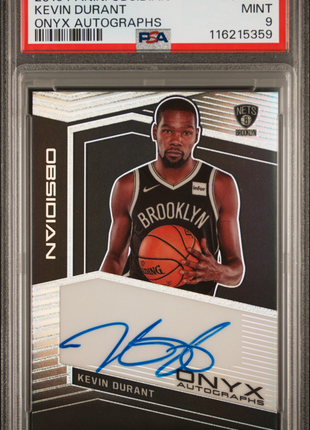 2019 Panini Obsidian Onyx Autographs Kevin Durant #OAKDR PSA 9