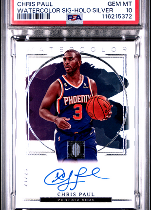 2022 Panini Impeccable Watercolor Signatures Chris Paul Holo Silver #WCSCP3 PSA 10