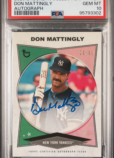 2023 Topps Brooklyn Collection Autograph Don Mattingly #DM 29/99 PSA 10