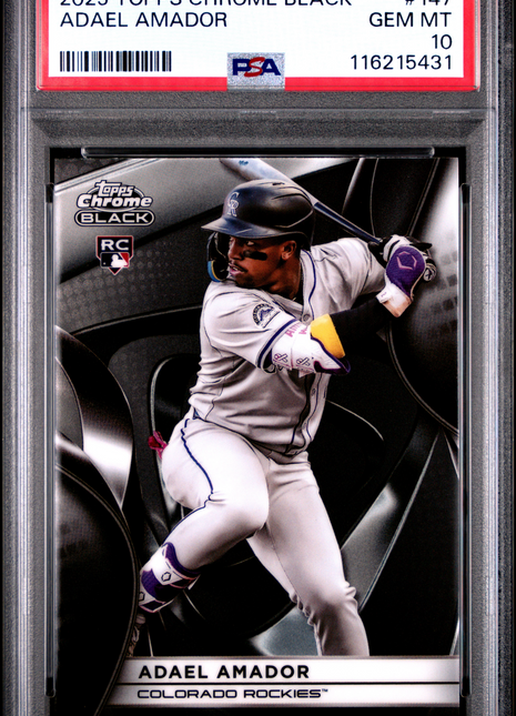 2025 Topps Chrome Black Adael Amador #147 PSA 10