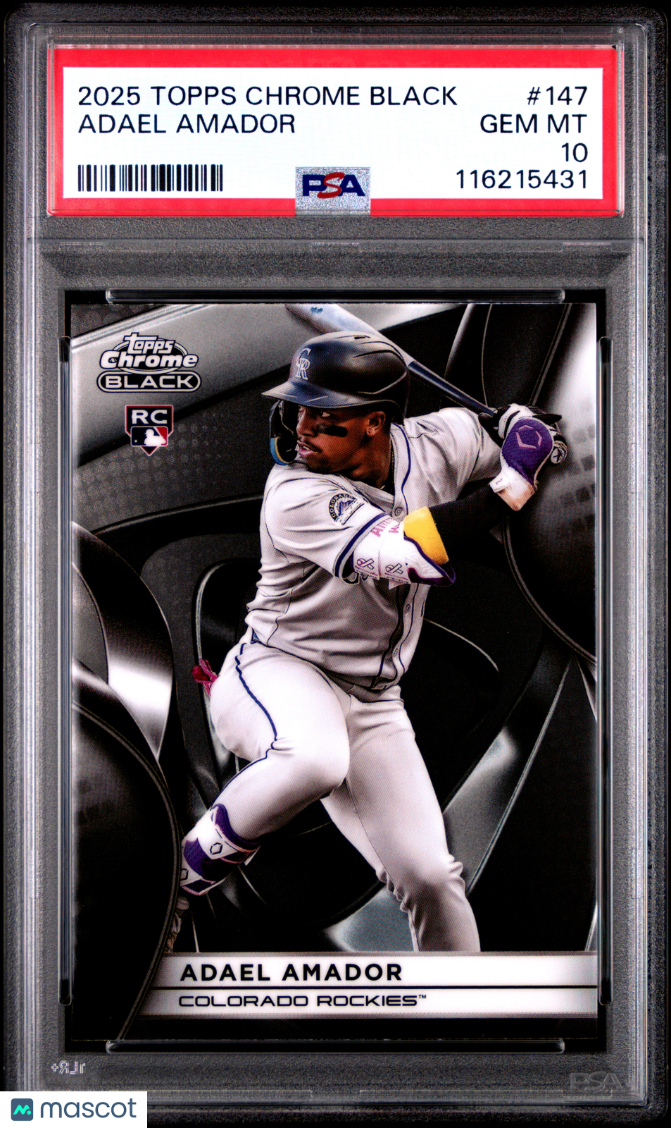 2025 Topps Chrome Black Adael Amador #147 PSA 10