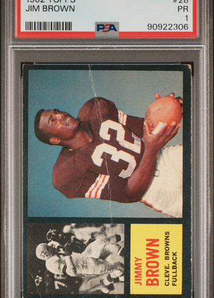 1962 Topps Jim Brown #28 PSA 1