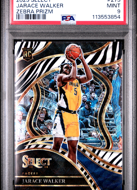 2023 Panini Select Jarace Walker Zebra Prizm #273 PSA 9