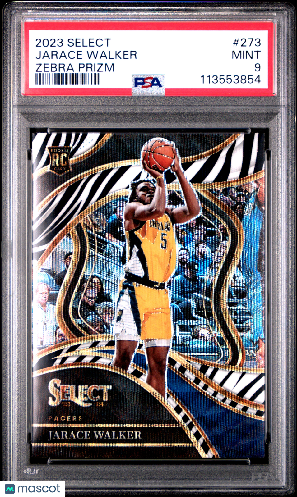 2023 Panini Select Jarace Walker Zebra Prizm #273 PSA 9