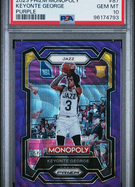 2023 Panini Prizm Monopoly Keyonte George Purple #87 PSA 10