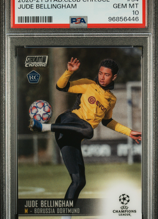2020 Stadium Club Chrome UEFA Champions League Jude Bellingham #54 PSA 10