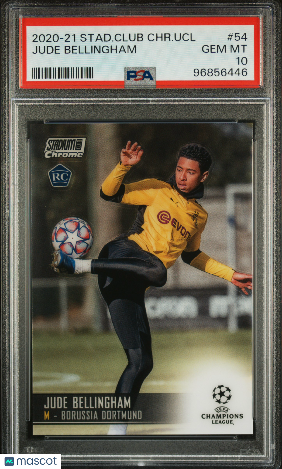 2020 Stadium Club Chrome UEFA Champions League Jude Bellingham #54 PSA 10