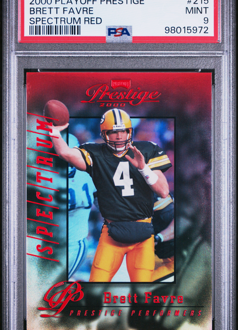 2000 Playoff Prestige Brett Favre Spectrum Red #215 PSA 9