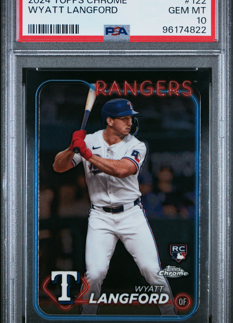 2024 Topps Chrome Wyatt Langford #122 PSA 10