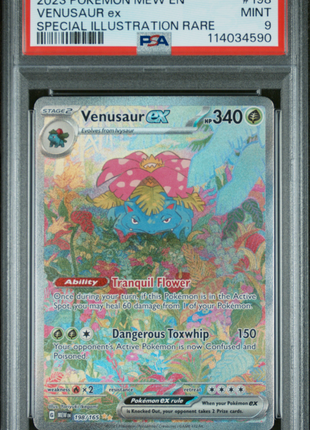 2023 Pokemon Mew EN-151 Venusaur EX #198 Special Illustration Rare PSA 9