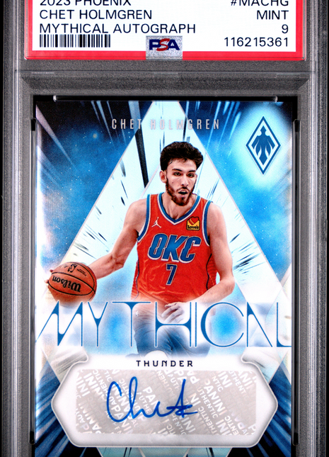 2023 Panini Phoenix Mythical Autographs Chet Holmgren #MACHG PSA 9