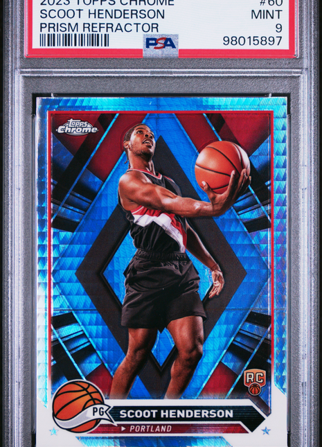 2023 Topps Chrome Scoot Henderson Prism Refractor #60 PSA 9