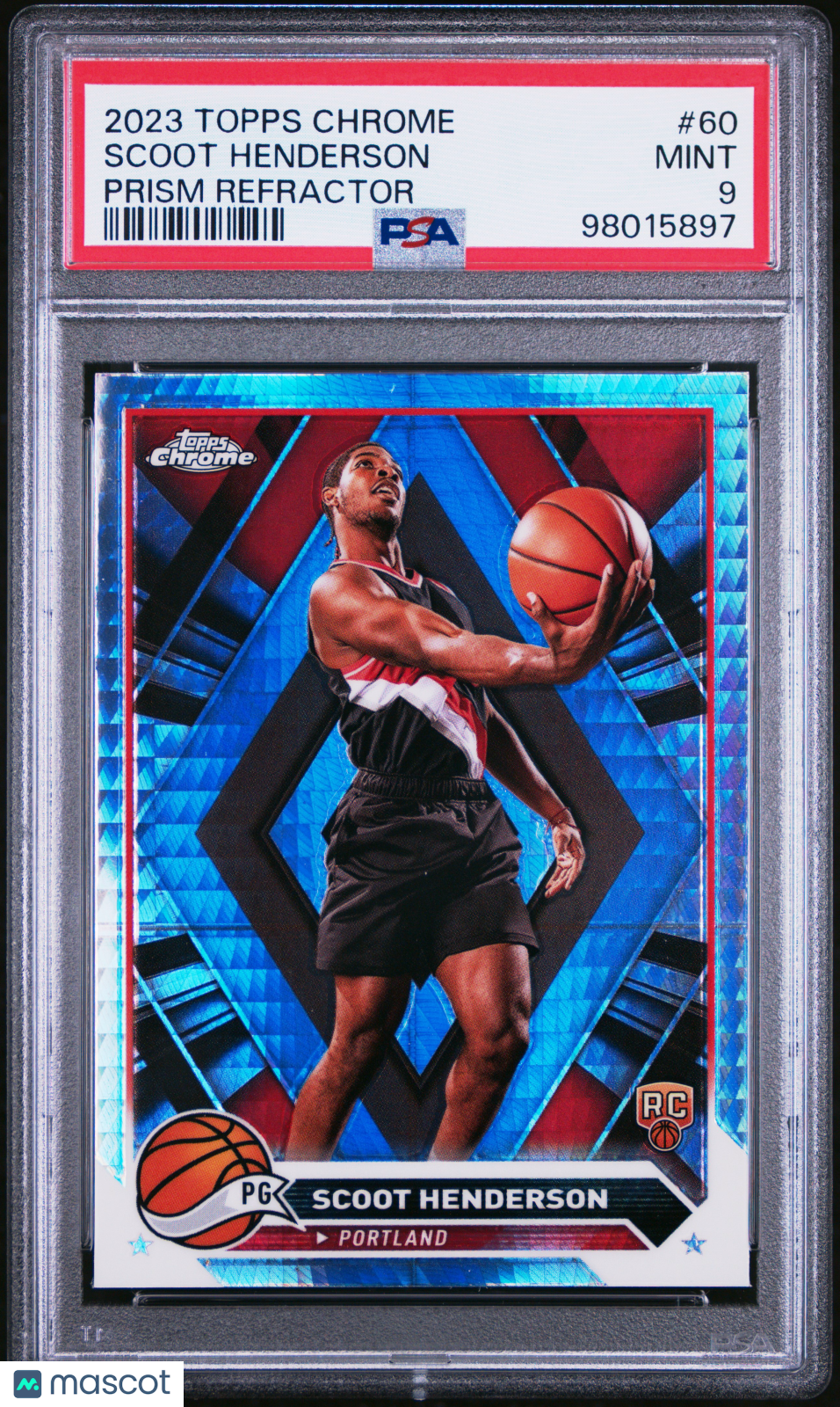2023 Topps Chrome Scoot Henderson Prism Refractor #60 PSA 9
