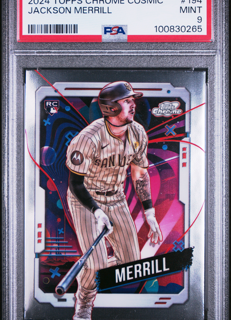 2024 Topps Chrome Cosmic Jackson Merrill Rookie PSA 9 2024 Topps Chrome Cosmic Jackson Merrill #194 PSA 9