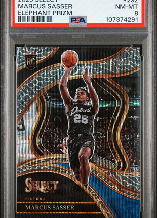 2023 Panini Select Marcus Sasser Elephant Prizm #292 PSA 8