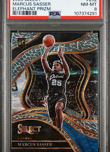 2023 Panini Select Marcus Sasser Elephant Prizm #292 PSA 8