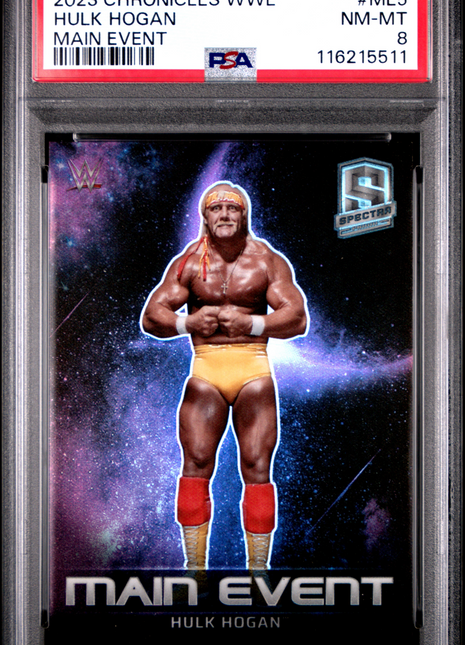 2023 Panini Chronicles WWE Main Event Hulk Hogan #ME5 PSA 8