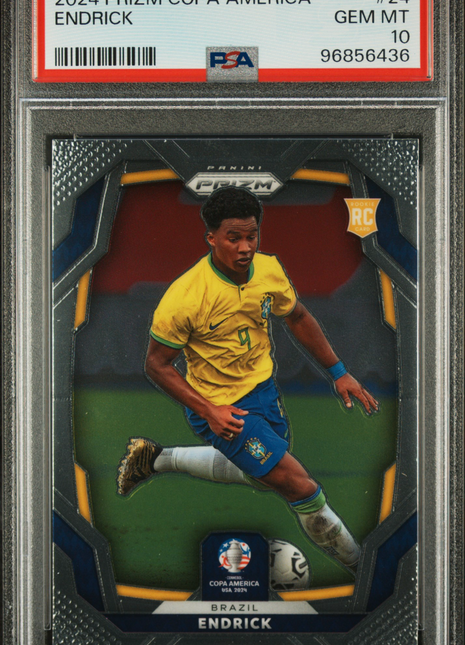 2024 Panini Prizm Conmebol Copa America Endrick #24 PSA 10