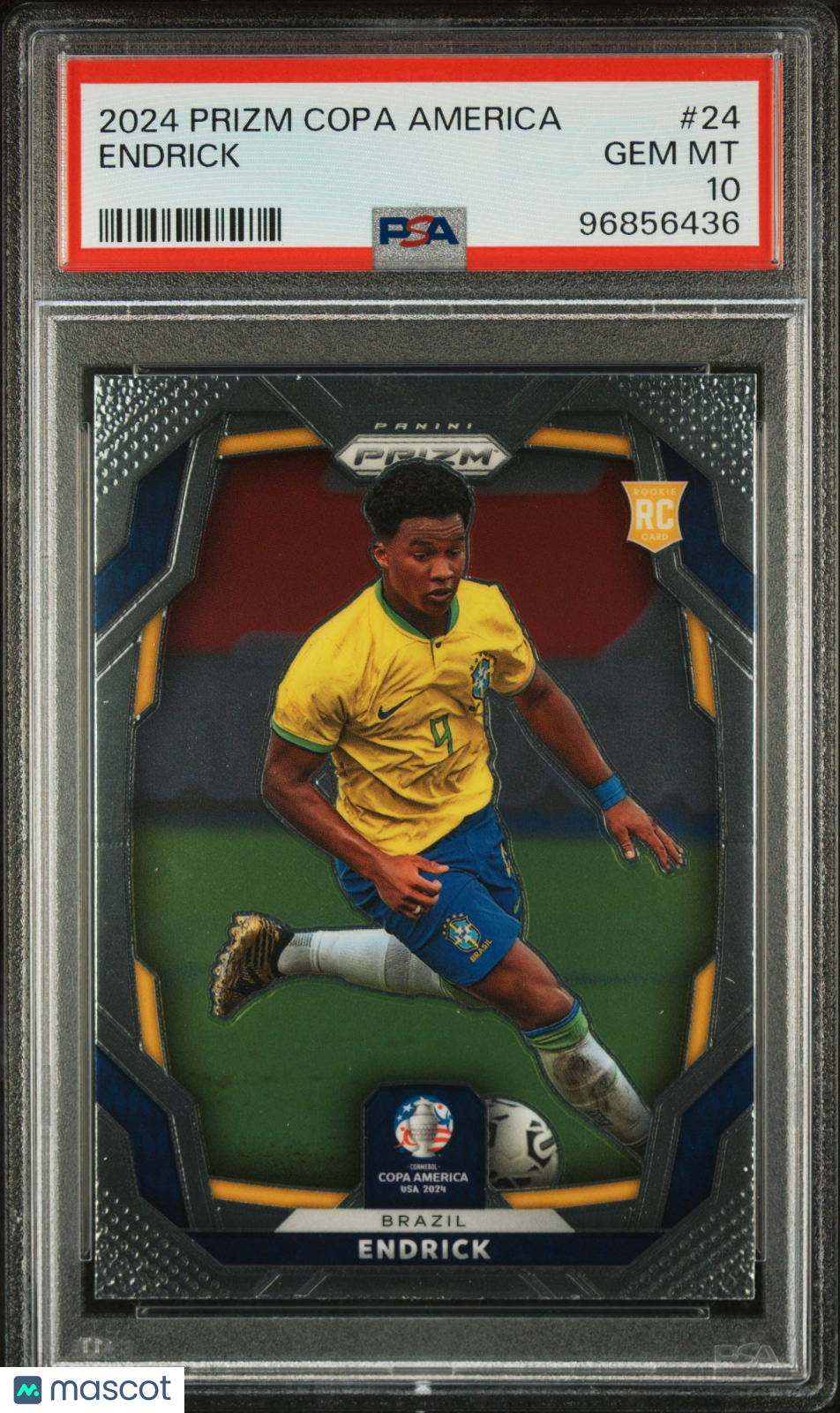2024 Panini Prizm Conmebol Copa America Endrick #24 PSA 10