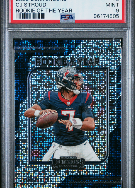 2023 Panini Contenders Rookie Of The Year Contenders CJ Stroud Rookie Of The Year #5 PSA 9