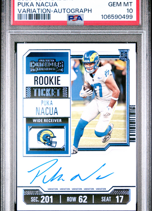2023 Panini Contenders Puka Nacua Variation Autograph #125 PSA 10