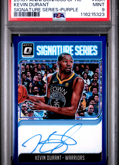 2018 Panini Donruss Optic Signature Series Kevin Durant Purple #KDR PSA 9