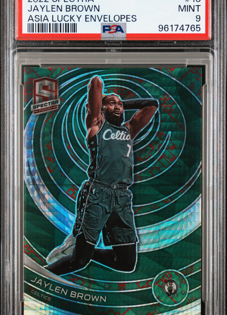 2022 Panini Spectra Jaylen Brown Asia Lucky Envelopes #13 PSA 9