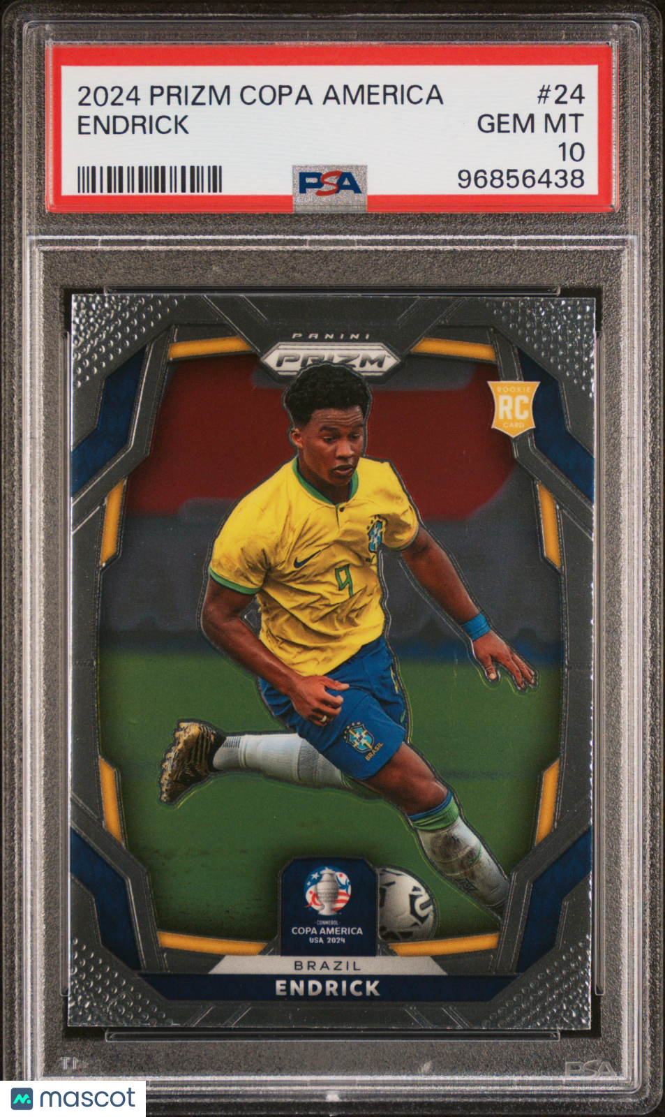 2024 Panini Prizm Conmebol Copa America Endrick #24 PSA 10