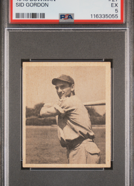 1948 Bowman Sid Gordon #27 PSA 5