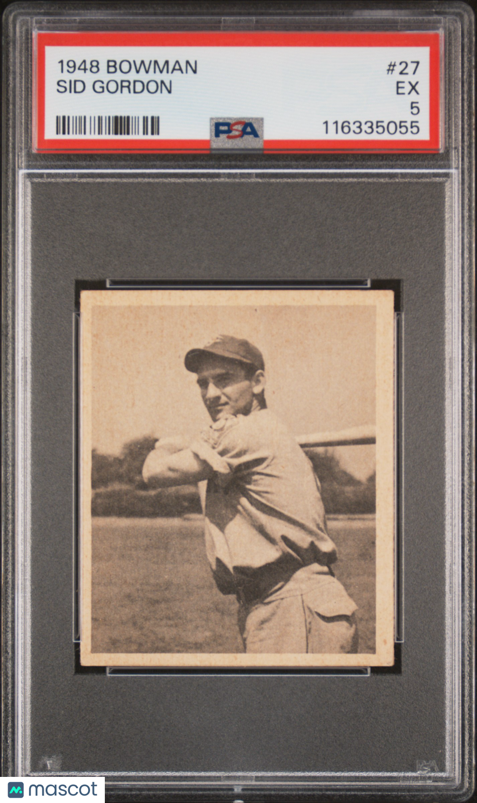 1948 Bowman Sid Gordon #27 PSA 5