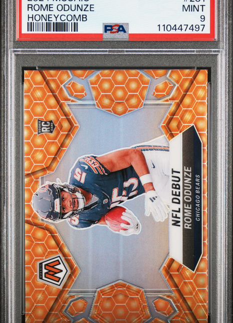 2024 Panini Mosaic Rome Odunze Honeycomb #281 PSA 9